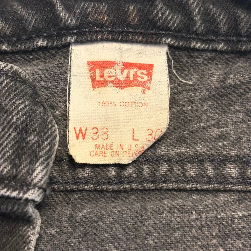 Levi's 550 Jeans Mens 33 Black Relaxed Fit Tapered Orange Tab USA Vintage 90s